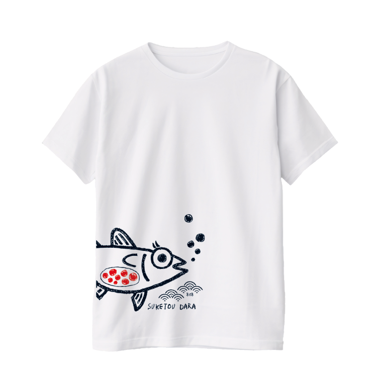 スケトウダラTシャツA・白/160cm