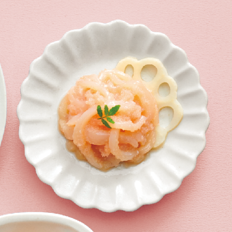できたてめんたい繭箱･和え物セット（梅水引付き）