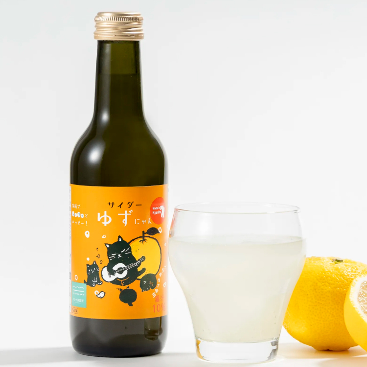 やまやにゃん柚子サイダー240ml