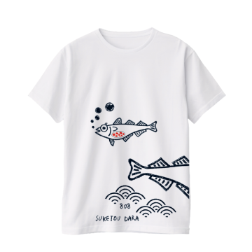 スケトウダラTシャツB・白/M