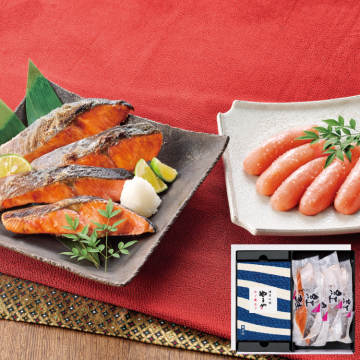 美味・紅鮭セット（梅水引付き）