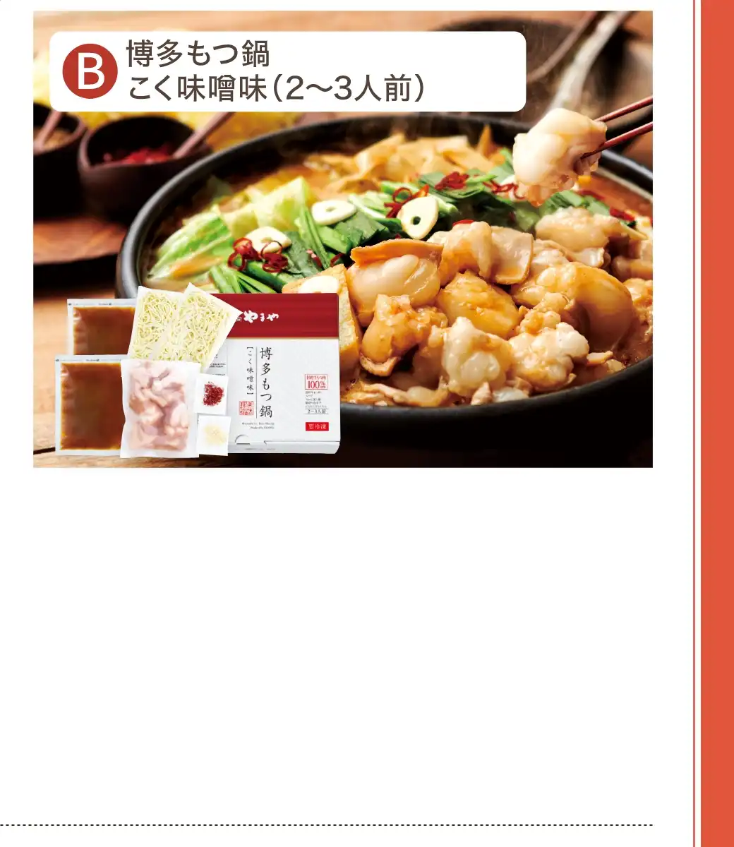 (B)博多もつ鍋 こく味噌味 2~3人前