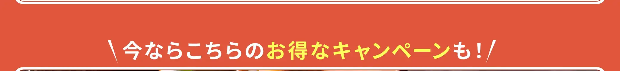 今ならこちらのお得なキャンペーンも！