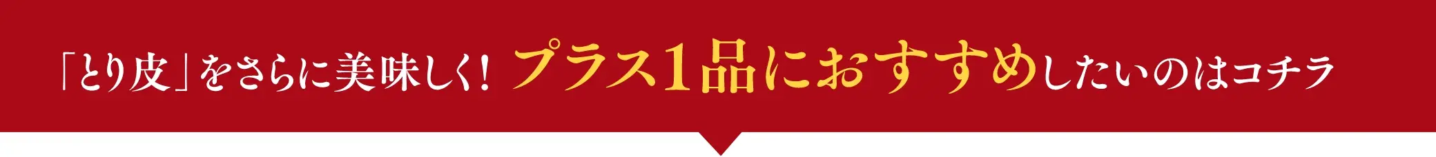 「とり皮」をさらに美味しく！プラス1品におすすめしたいのはコチラ