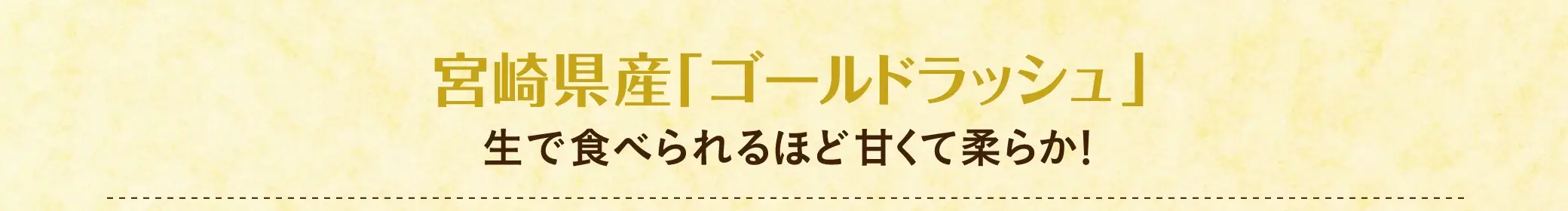 宮崎県産 ゴールドラッシュ／生で食べられるほど甘くて柔らか！
