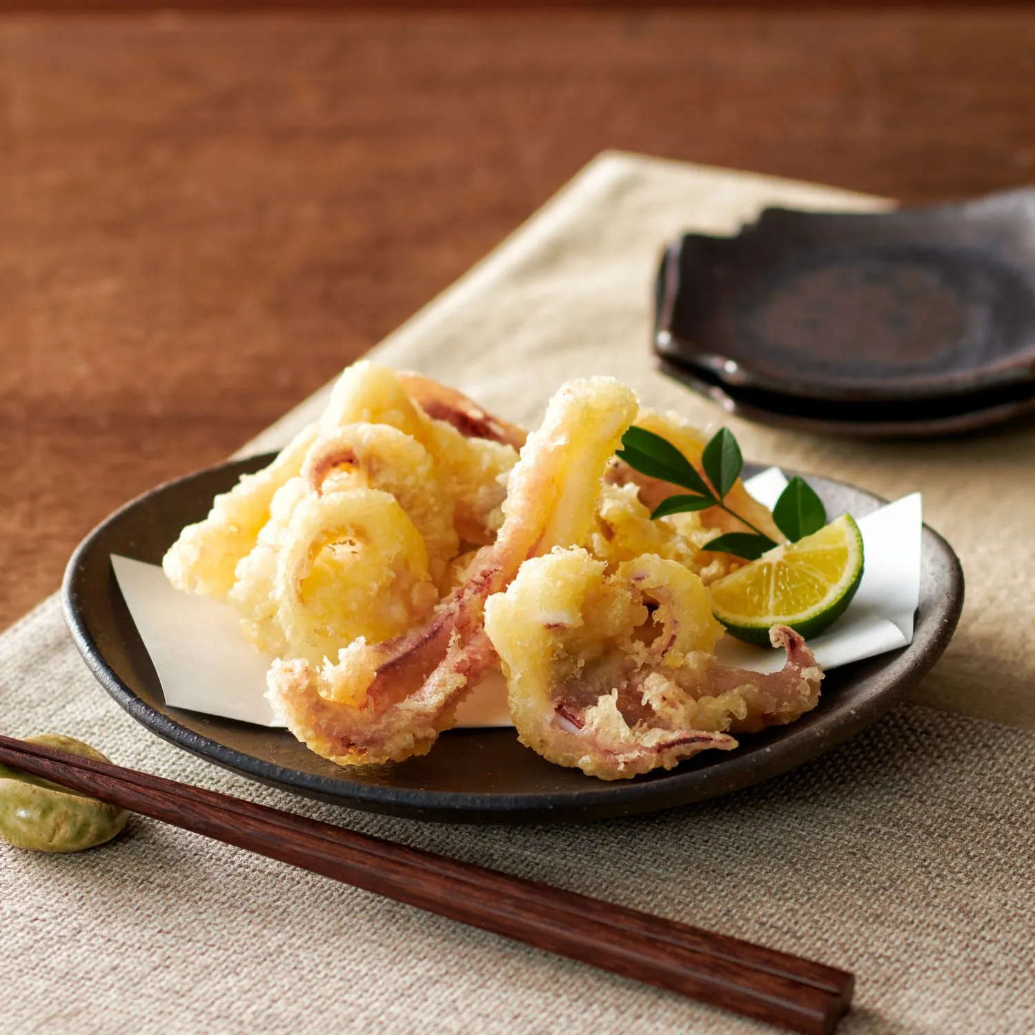 お刺身の後は天ぷらや炙り焼きに